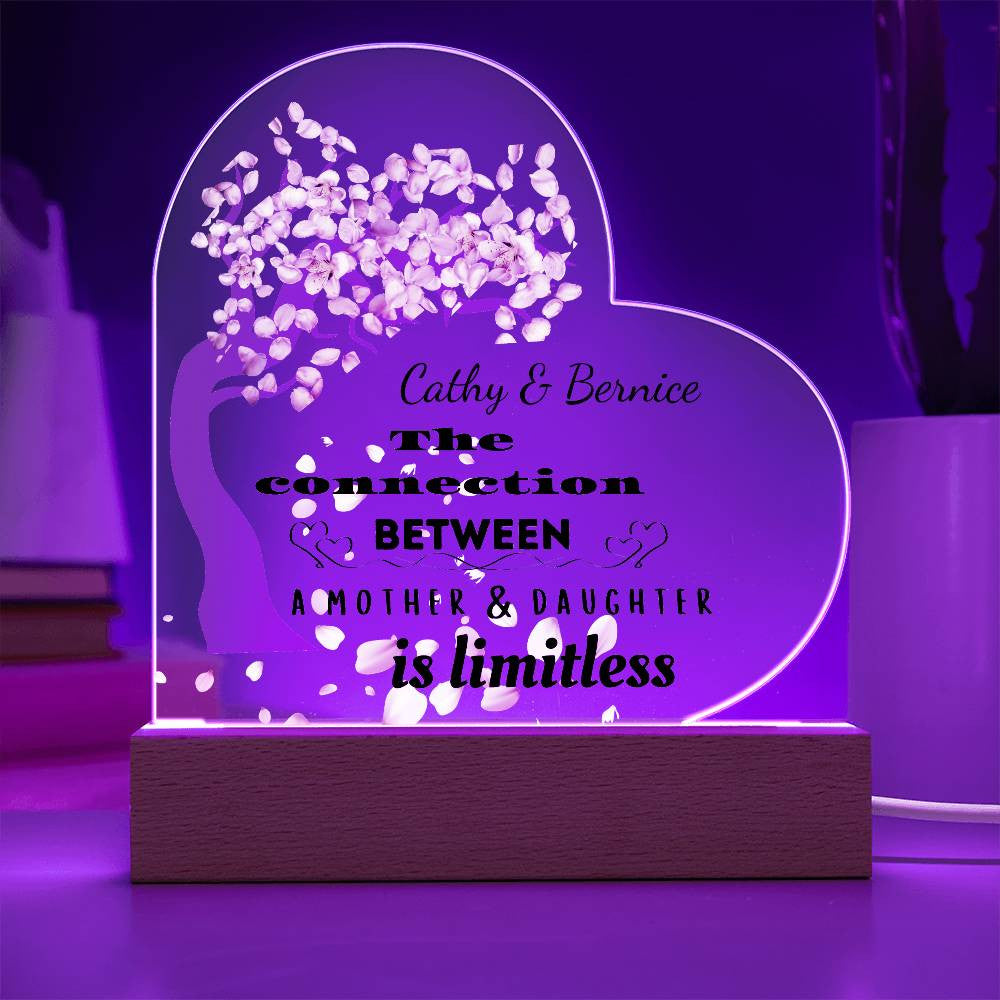 Personalized The Connection Between | A Mother & Daughter | Heart Plaque