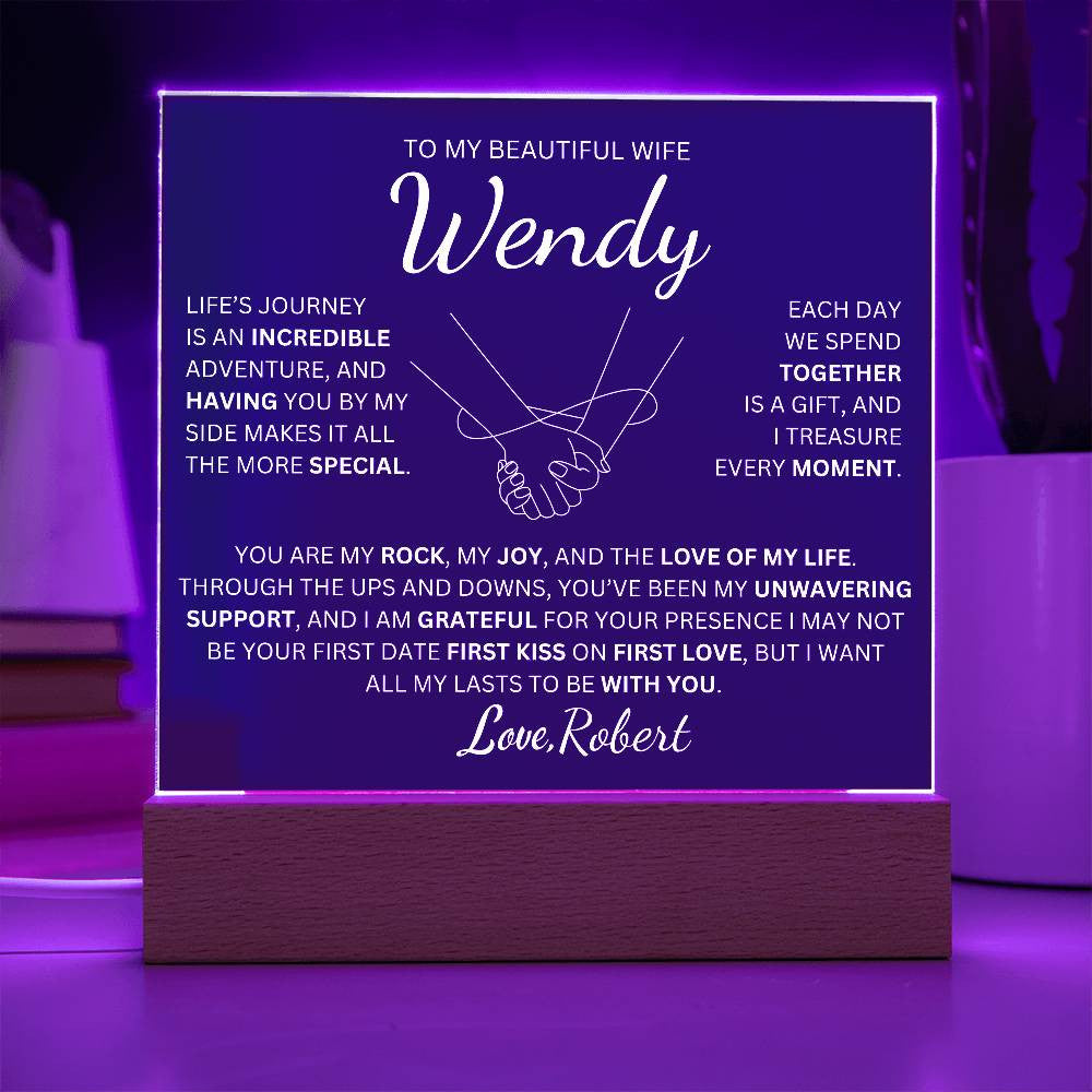 Personalized To My Beautiful Wife | My Joy | Acrylic Plaque