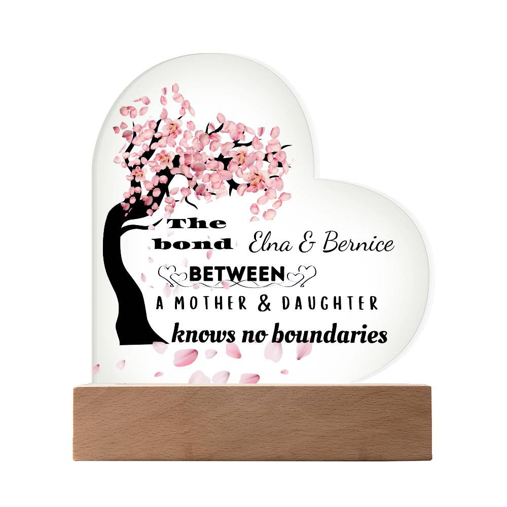Personalized The Bond | Between A Mother & Daughter | Heart Plaque