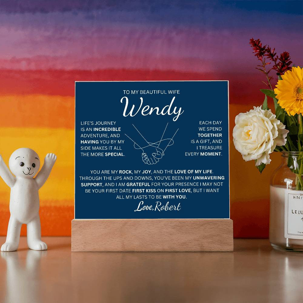 Personalized To My Beautiful Wife | My Joy | Acrylic Plaque