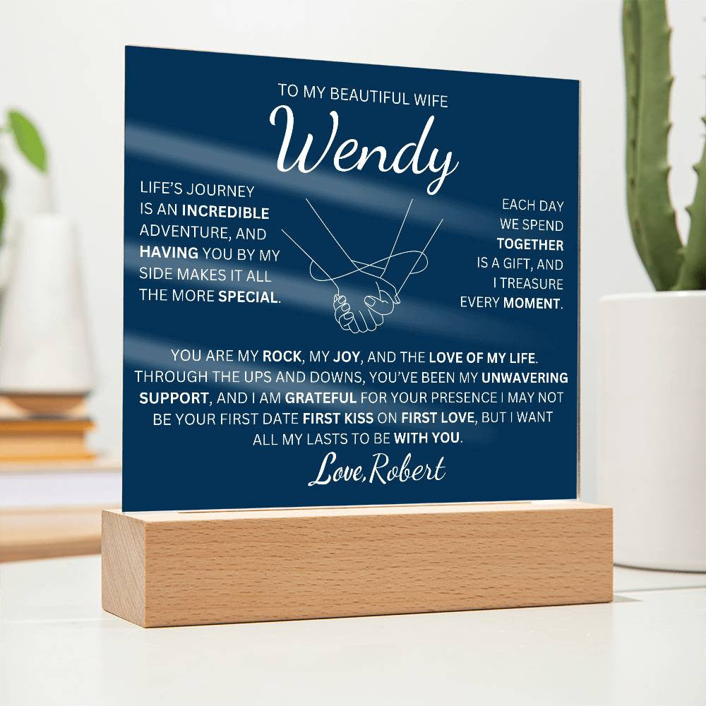 Personalized To My Beautiful Wife | My Joy | Acrylic Plaque