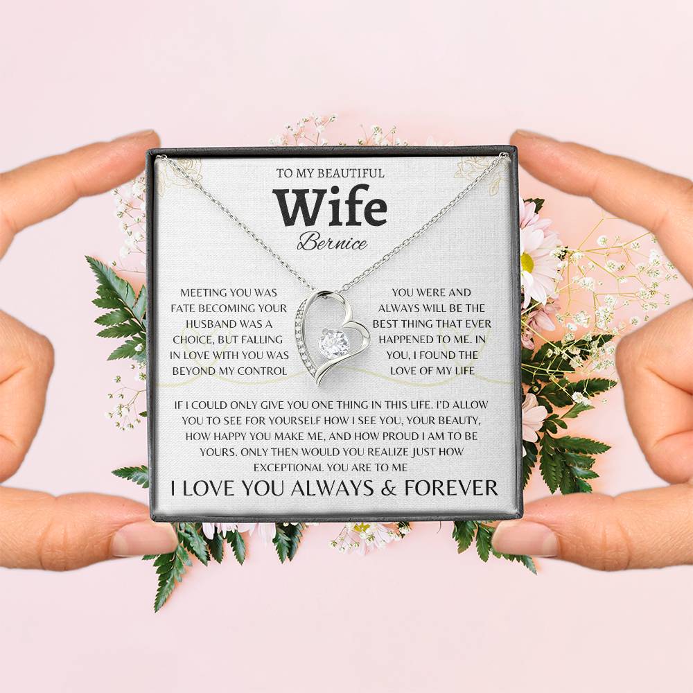 Meeting You Was Fate Forever Love Necklace To My Beautiful Wife