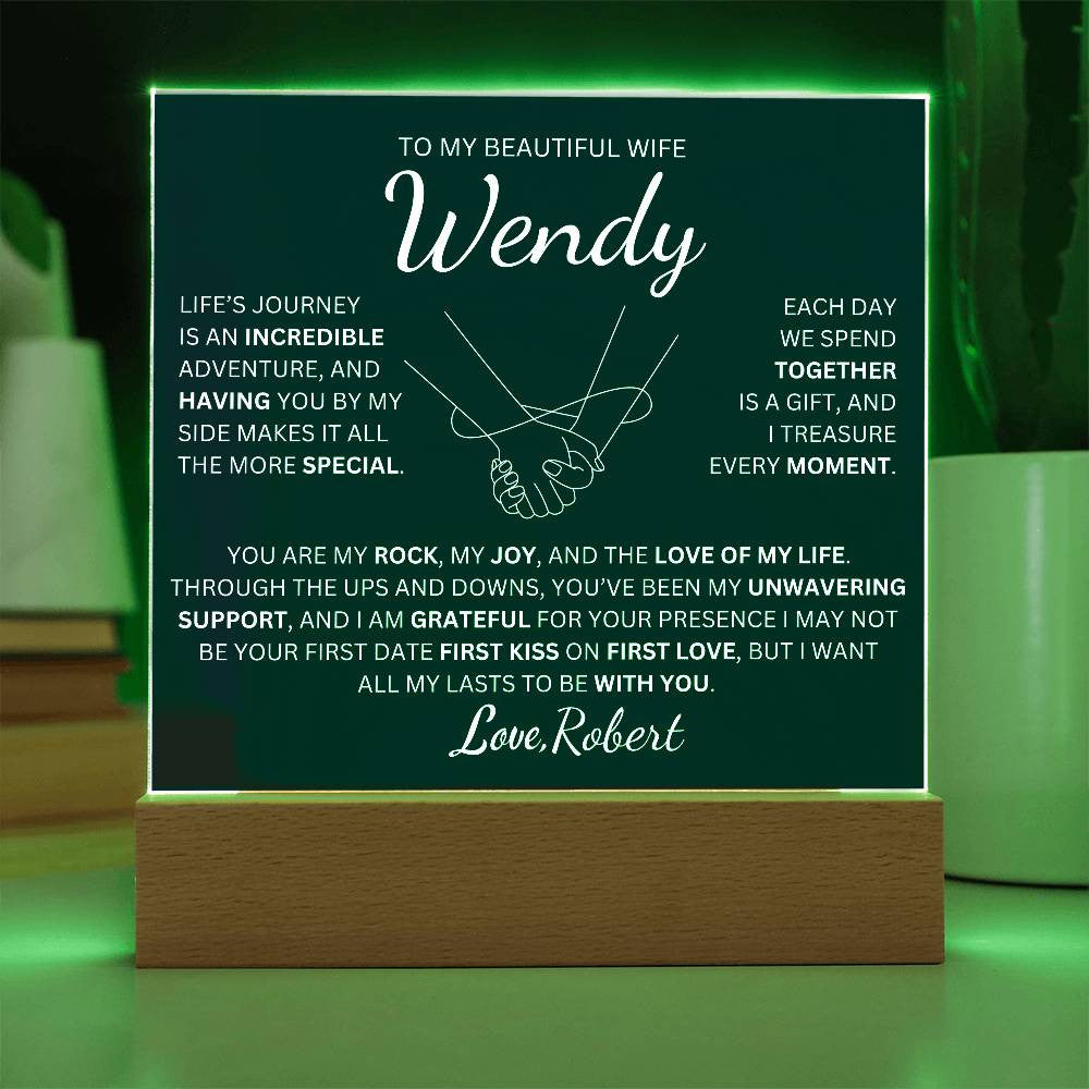 Personalized To My Beautiful Wife | My Joy | Acrylic Plaque