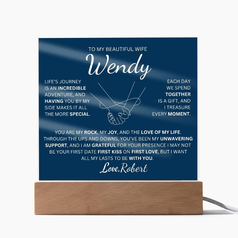 Personalized To My Beautiful Wife | My Joy | Acrylic Plaque