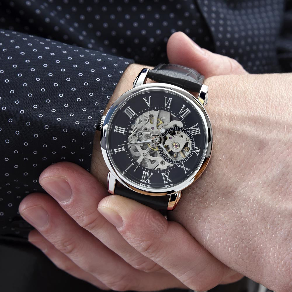 Personalized Men's Openwork Watch To My Husband