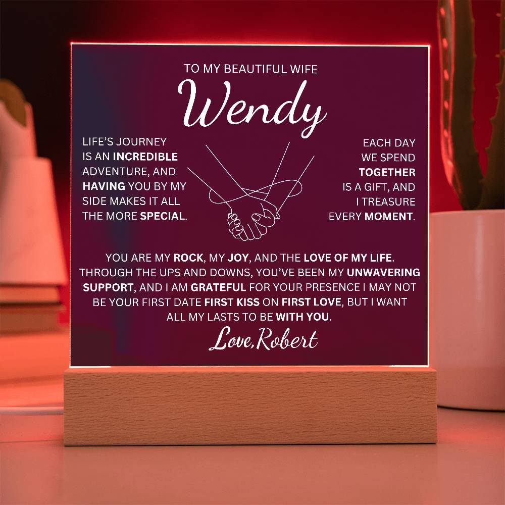 Personalized To My Beautiful Wife | My Joy | Acrylic Plaque