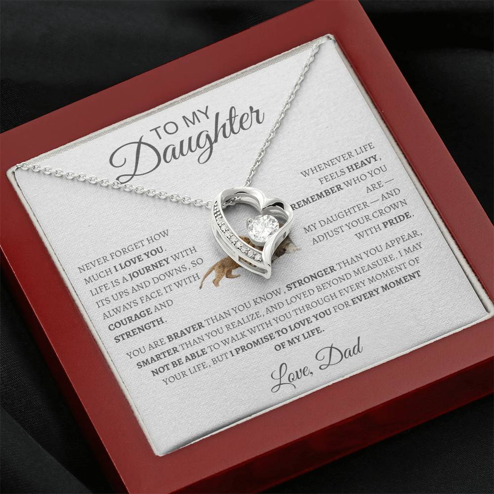 Forever Love Necklace Dad To My Daughter