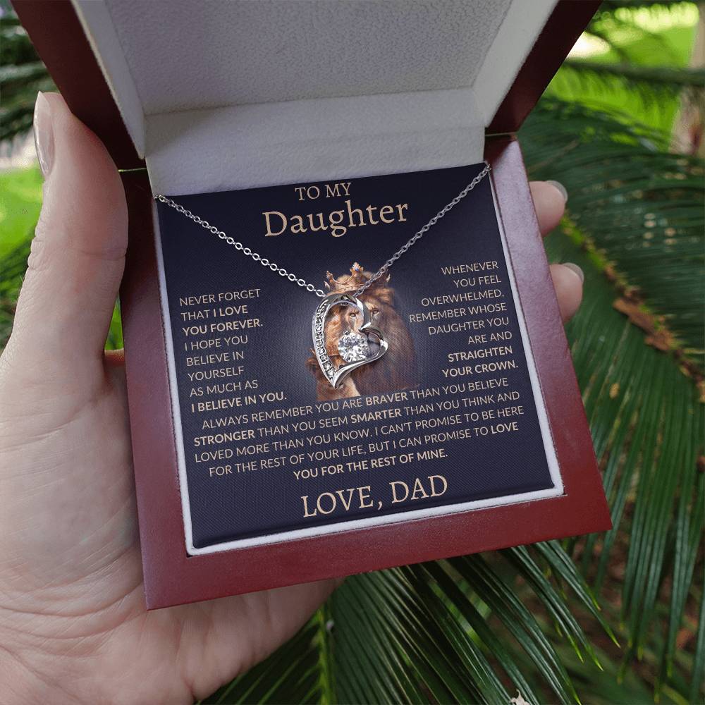 Forever Love Necklace Dad To My Daughter