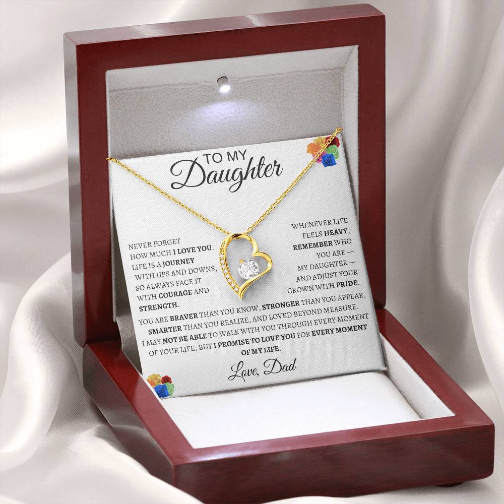 Forever Love Necklace Dad To My Daughter