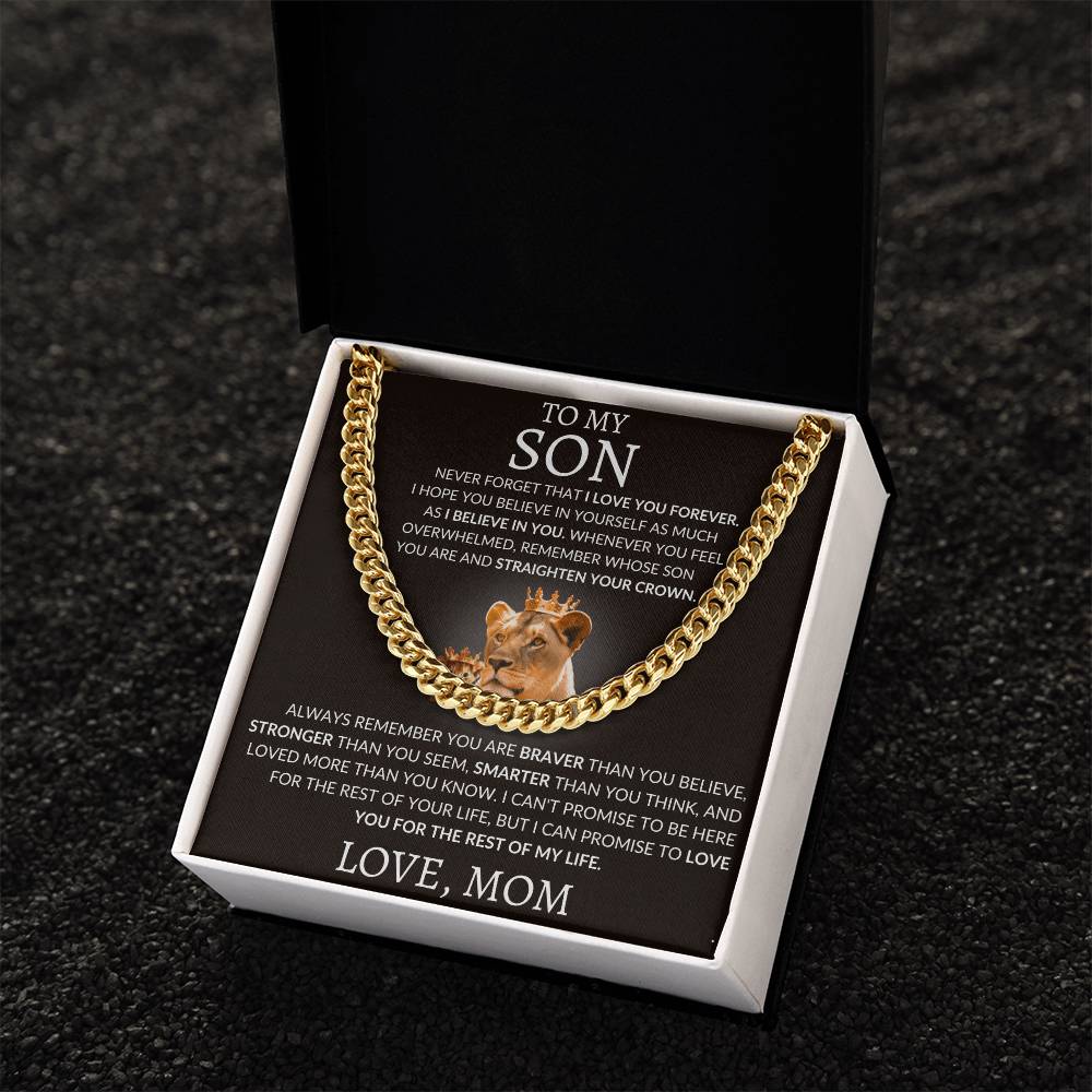 Cuban Link Chain Mom To My Son
