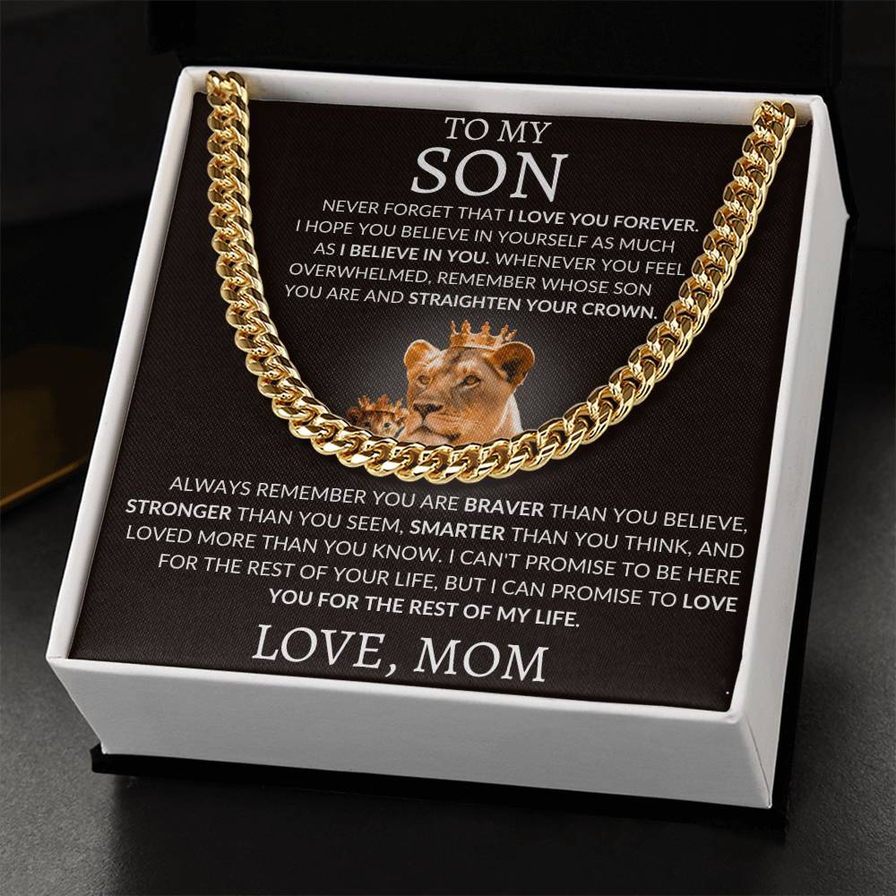 Cuban Link Chain Mom To My Son