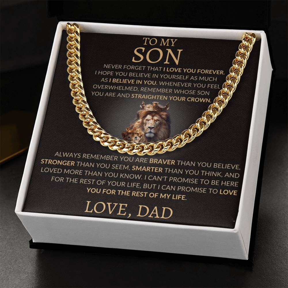 Cuban Link Chain Dad To My Son