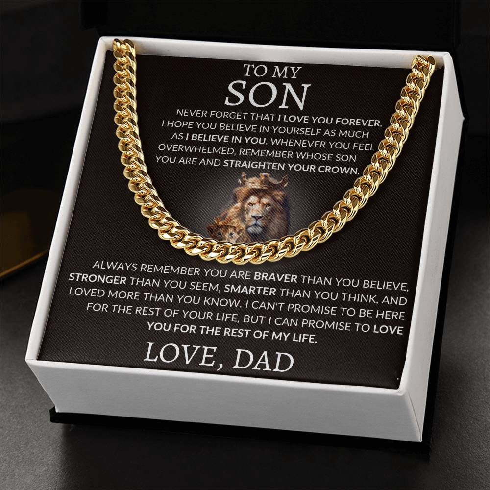 Cuban Link Chain Dad To My Son