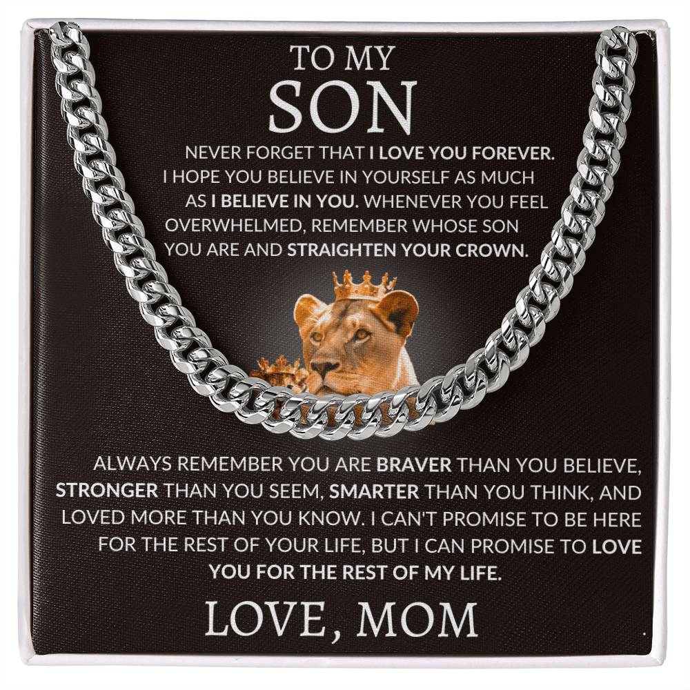 Cuban Link Chain Mom To My Son