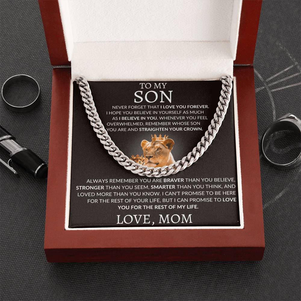 Cuban Link Chain Mom To My Son