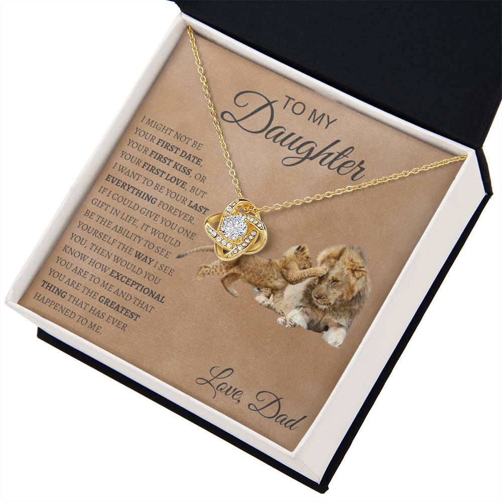 Love Knot Necklace Dad To My Daughter