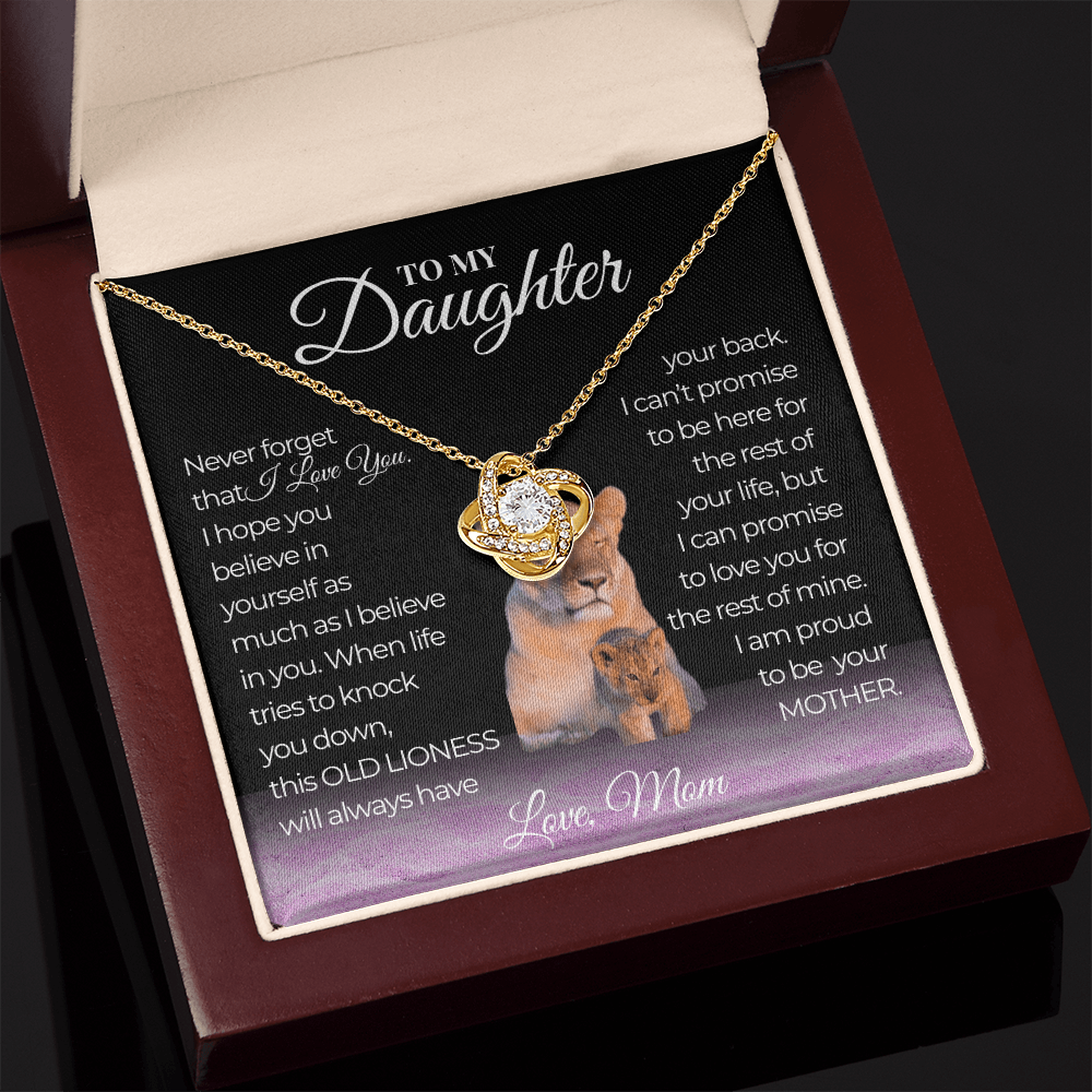Never Forget That I Love You Love Knot Necklace Mom To Daughter