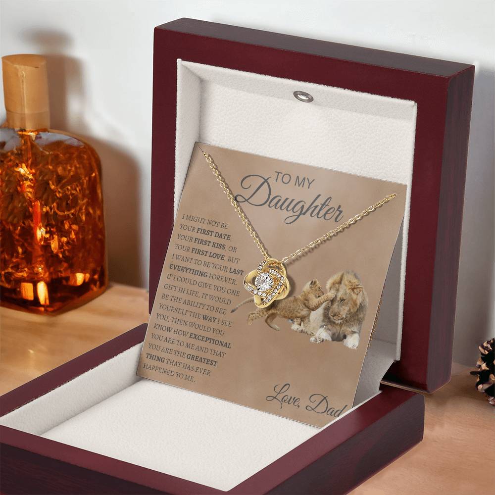 Love Knot Necklace Dad To My Daughter