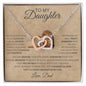 Interlocking Hearts Necklace Dad To My Daughter