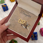 Interlocking Hearts Necklace Dad To My Daughter