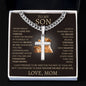 Cuban Link Chain with Artisan Cross Mom To My Son