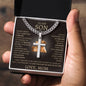 Cuban Link Chain with Artisan Cross Mom To My Son