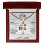 Cuban Link Chain with Artisan Cross Mom To My Son