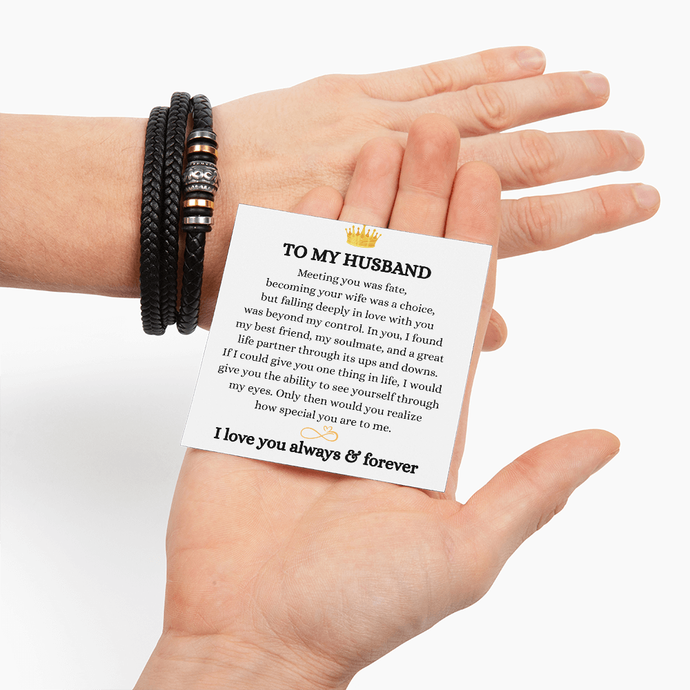 Meeting You Was Fate | Love You Forever Bracelet To My Husband