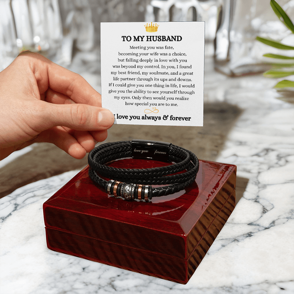 Meeting You Was Fate | Love You Forever Bracelet To My Husband