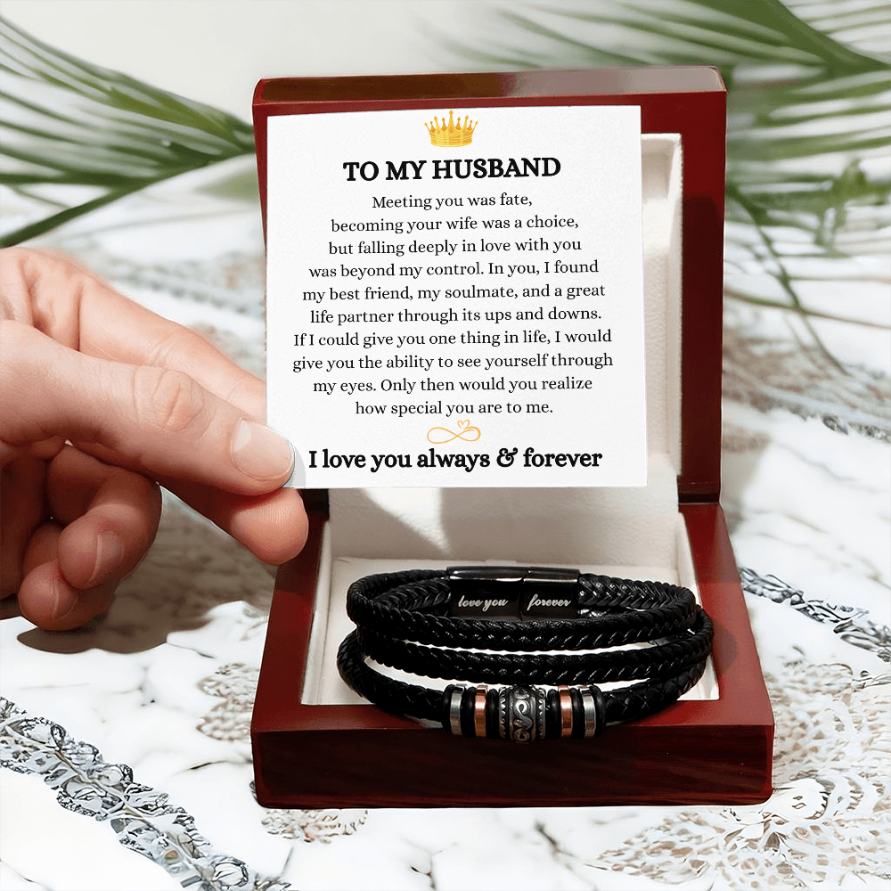 Meeting You Was Fate | Love You Forever Bracelet To My Husband