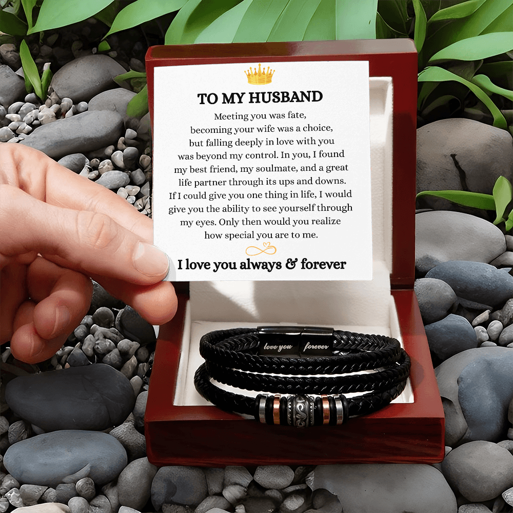 Meeting You Was Fate | Love You Forever Bracelet To My Husband