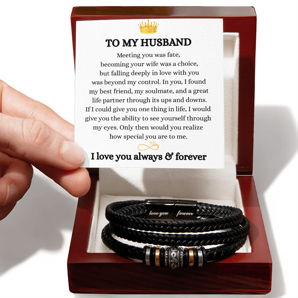 Meeting You Was Fate | Love You Forever Bracelet To My Husband