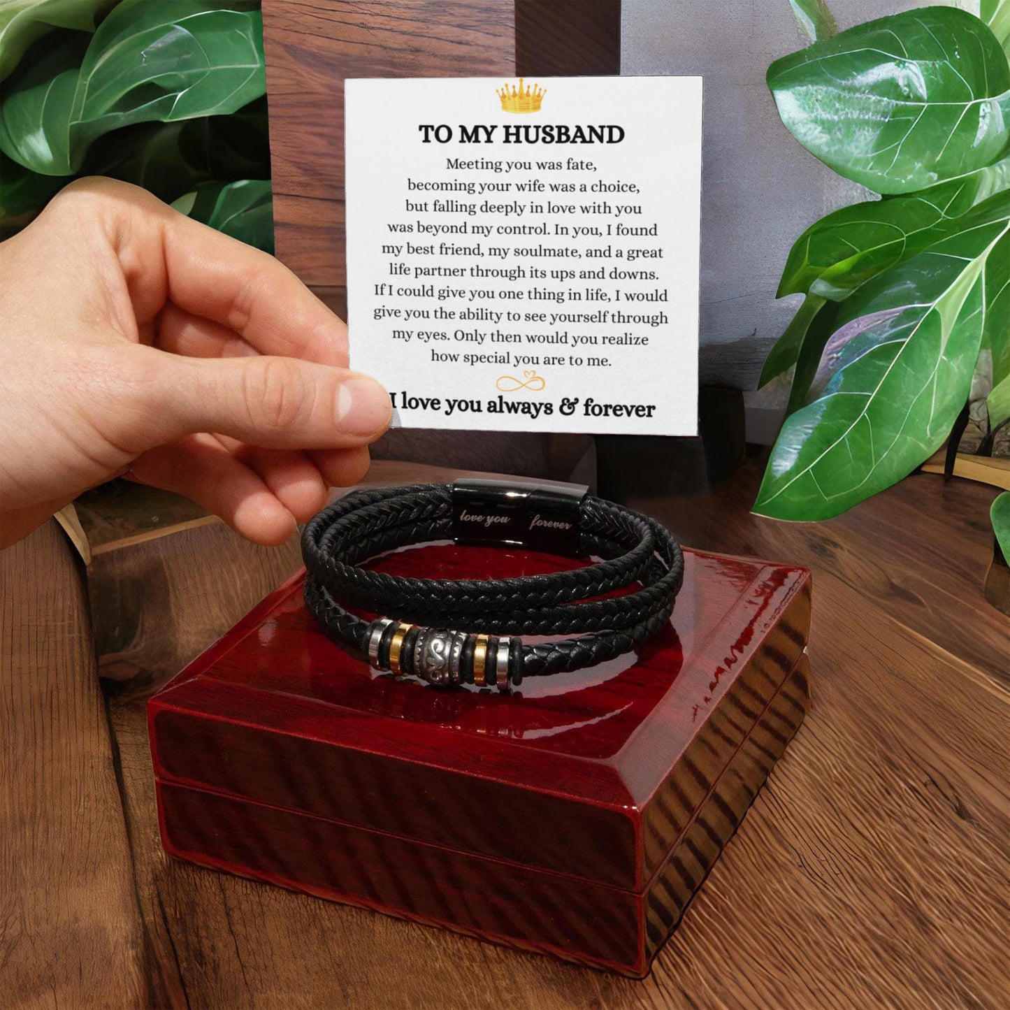 Meeting You Was Fate | Love You Forever Bracelet To My Husband