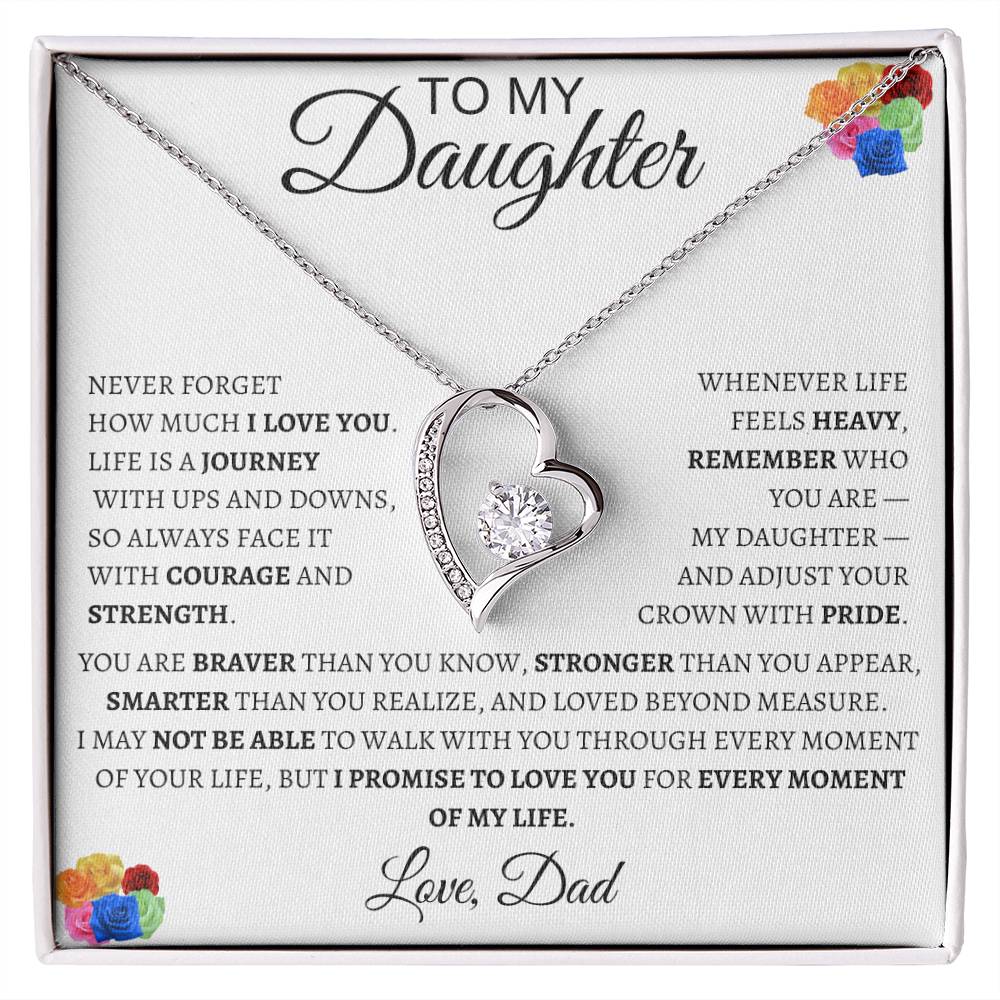 Forever Love Necklace Dad To My Daughter