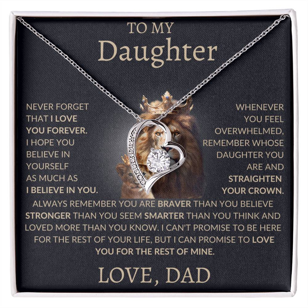 Forever Love Necklace Dad To My Daughter