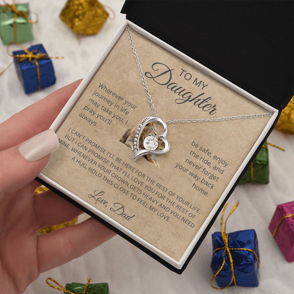 Forever Love Necklace Dad To My Daughter