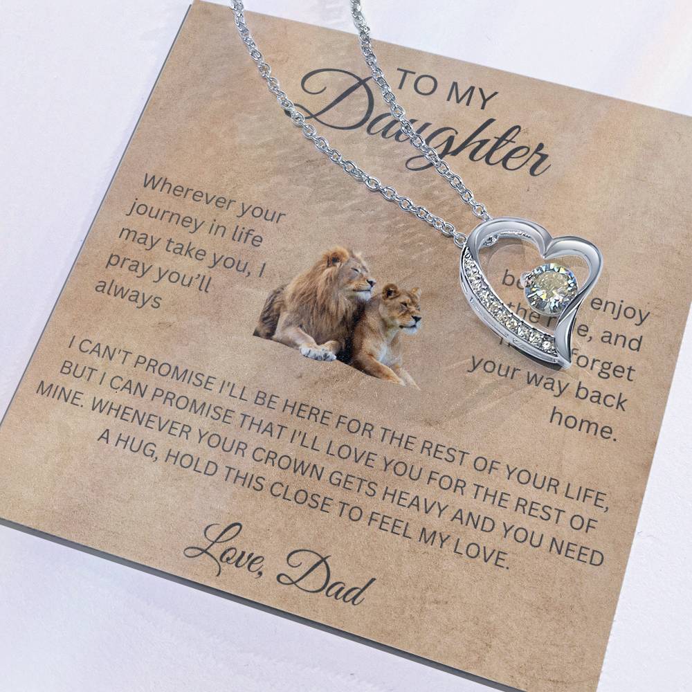 Forever Love Necklace Dad To My Daughter