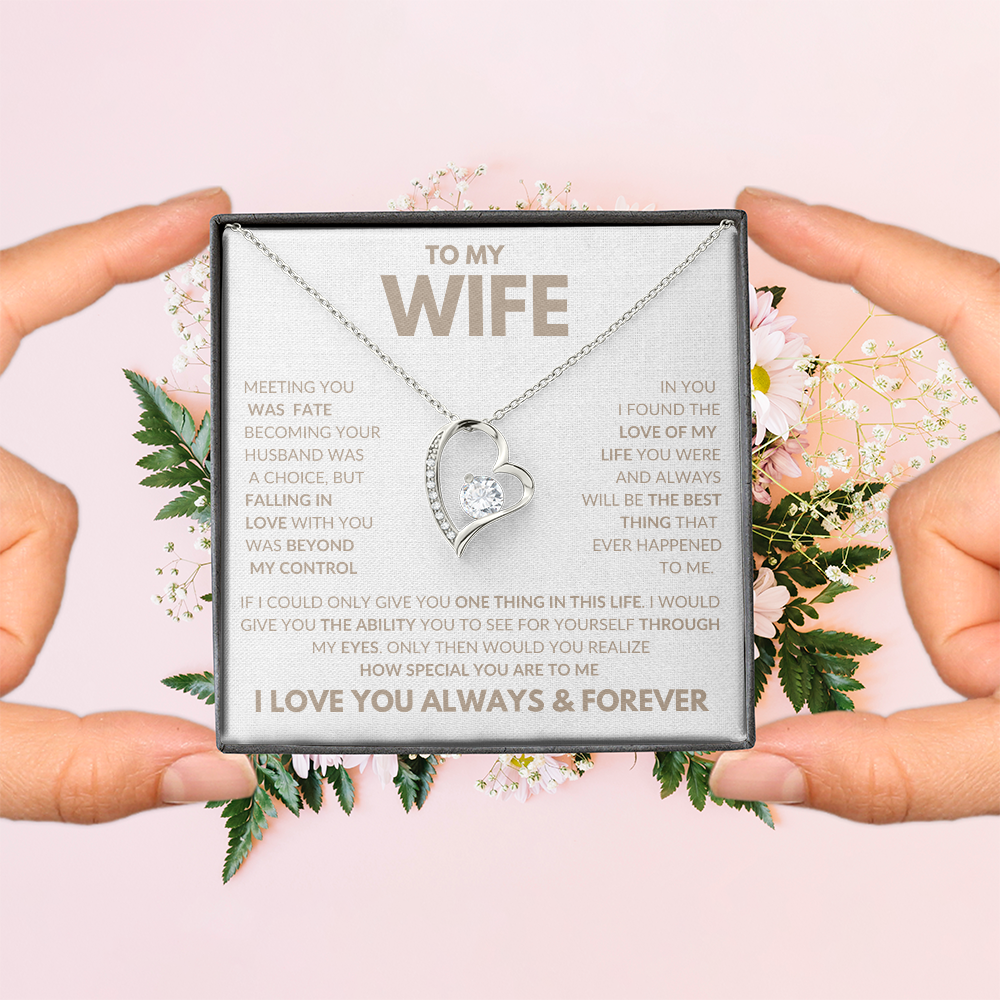 Meeting You Was Fate | Forever Love Necklace To My Wife