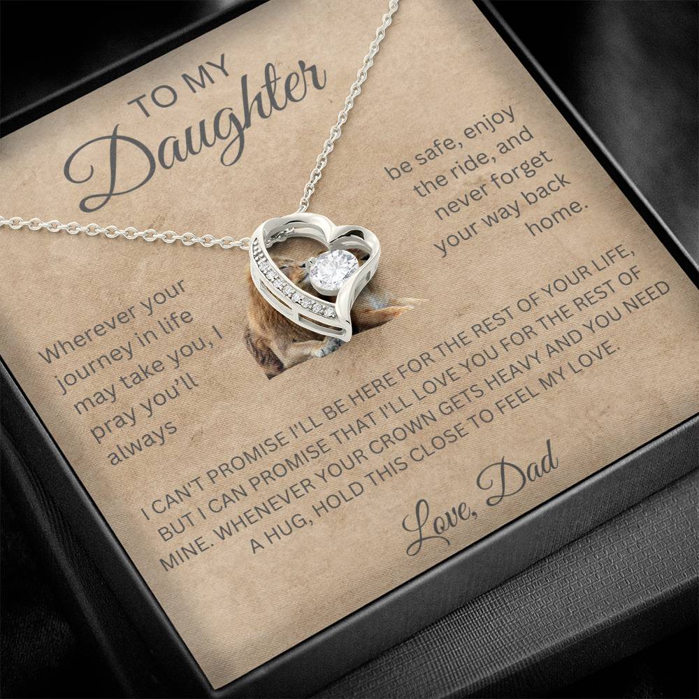 Forever Love Necklace Dad To My Daughter