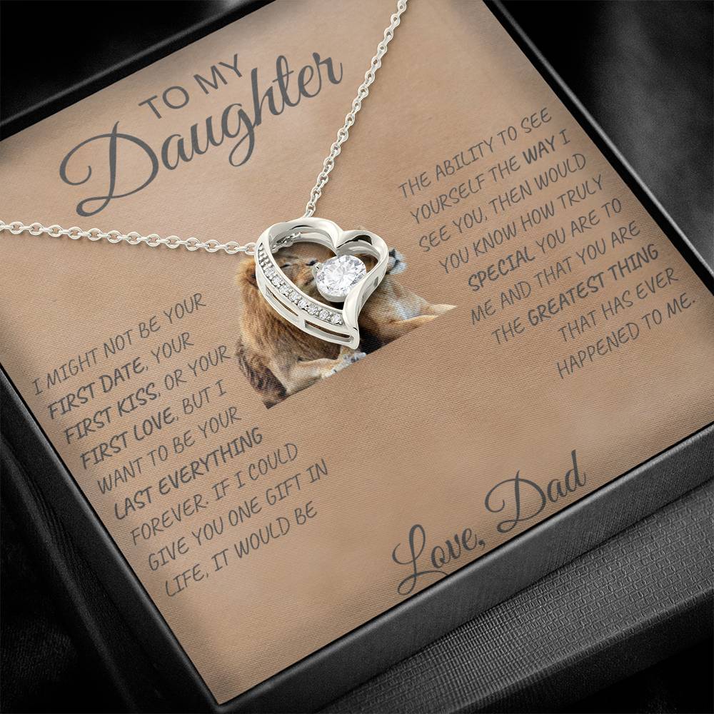 Forever Love Necklace Dad To My Daughter