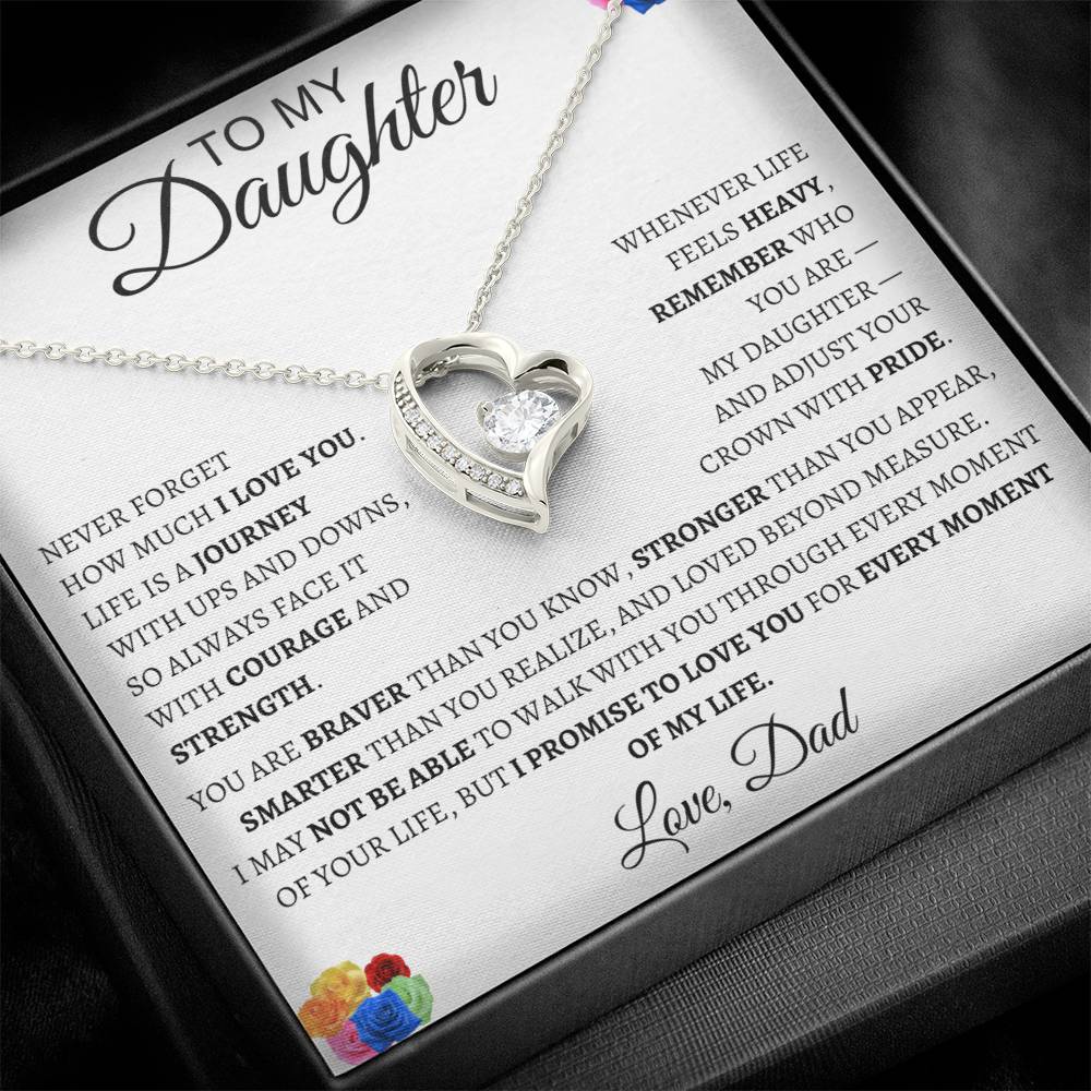 Forever Love Necklace Dad To My Daughter