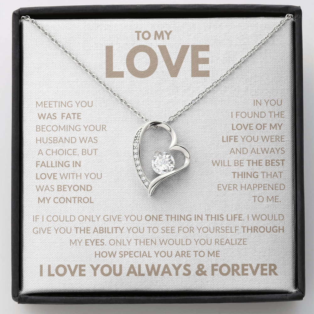 Becoming Your Husband Was A Choice Forever Love Necklace To My Love