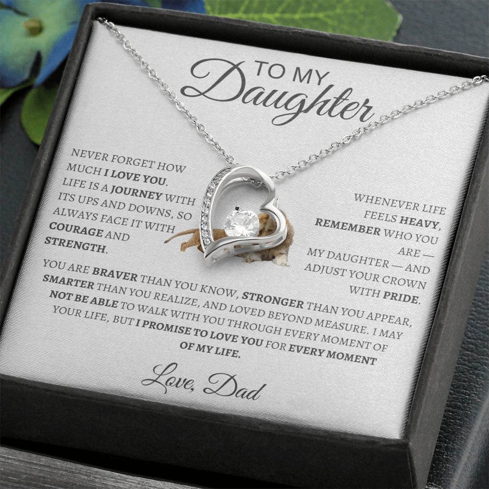 Forever Love Necklace Dad To My Daughter