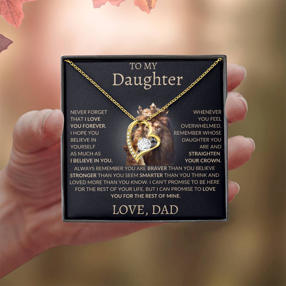 Forever Love Necklace Dad To My Daughter