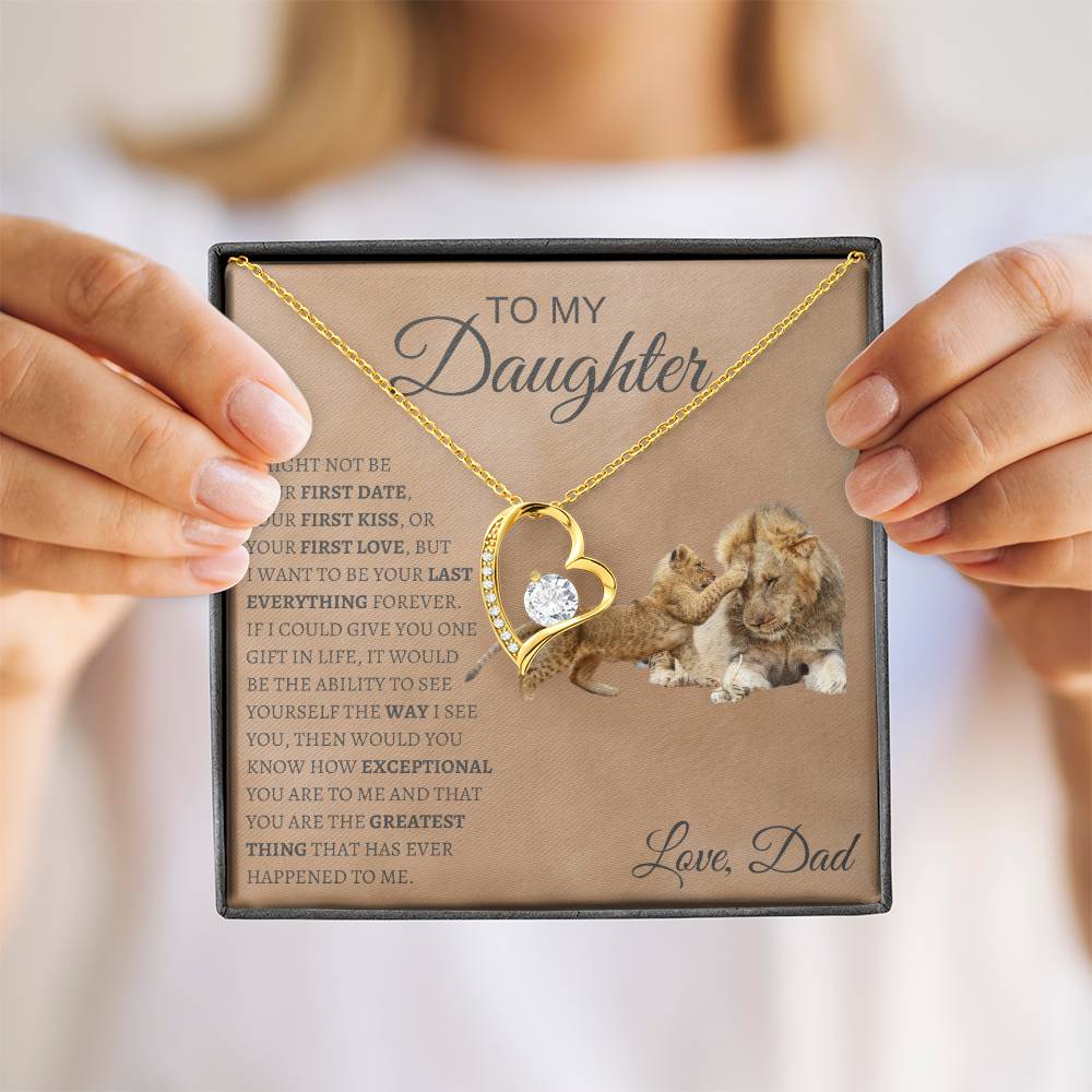 Forever love Necklace Dad To My Daughter
