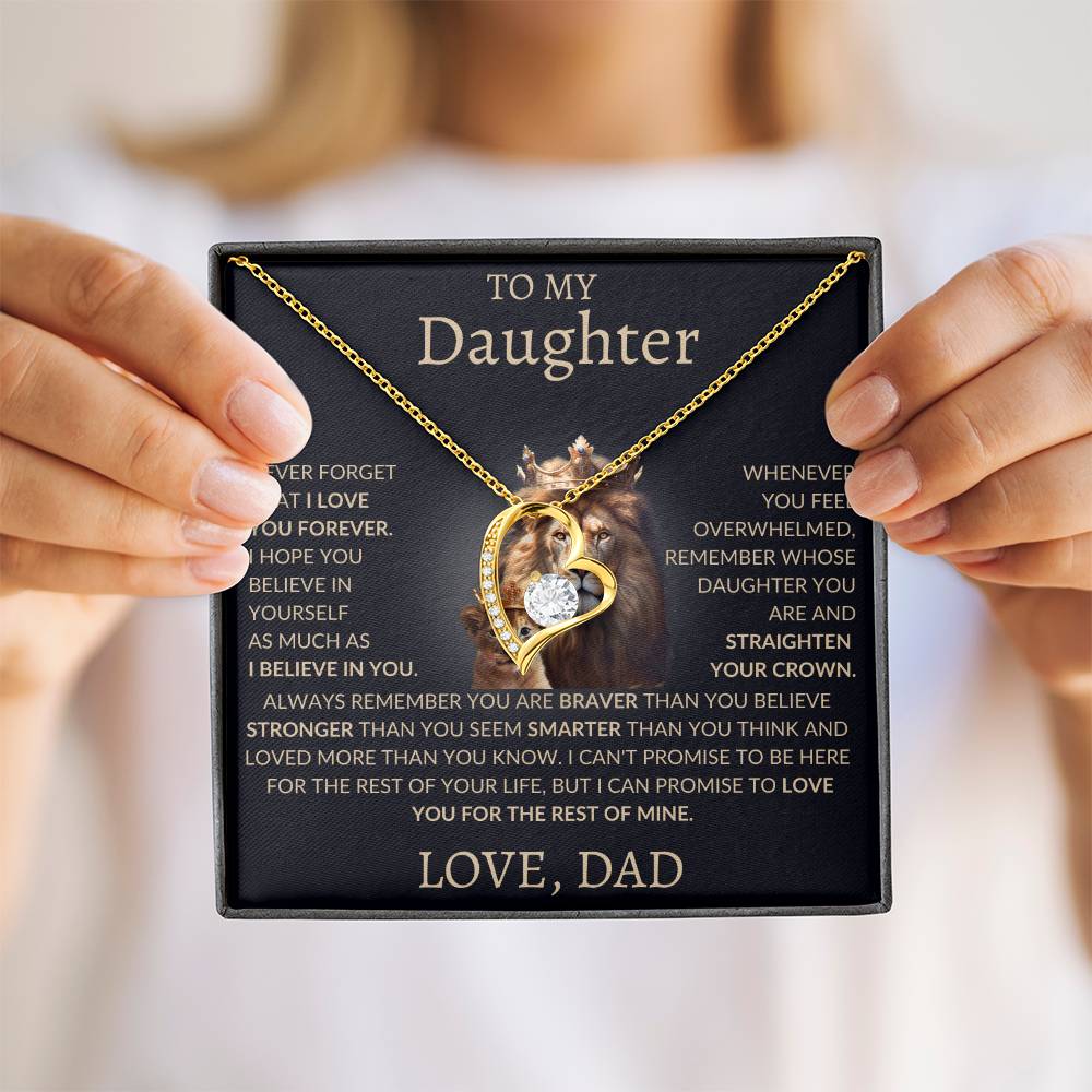 Forever Love Necklace Dad To My Daughter