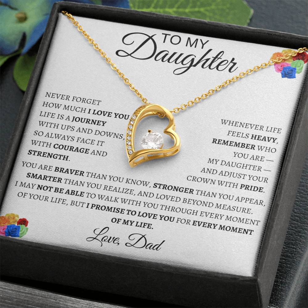 Forever Love Necklace Dad To My Daughter