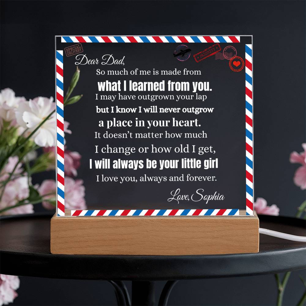 What I Learned From You | Acrylic Square Plaque