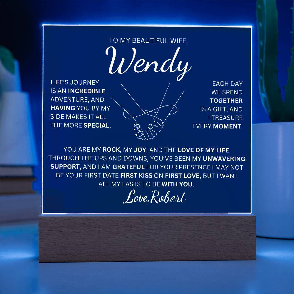 Personalized To My Beautiful Wife | My Joy | Acrylic Plaque