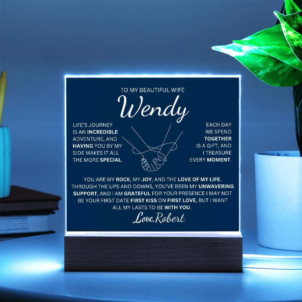 Personalized To My Beautiful Wife | My Joy | Acrylic Plaque
